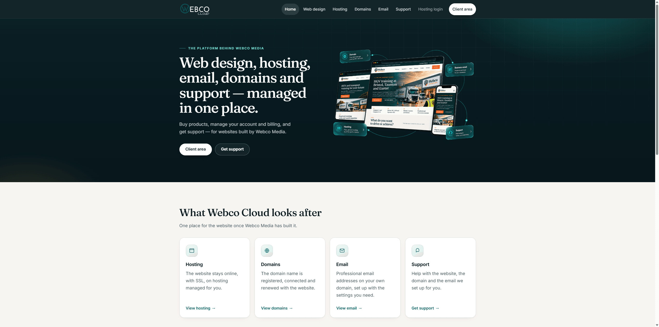 Webco Cloud — Website Services & Hosting Platform preview
